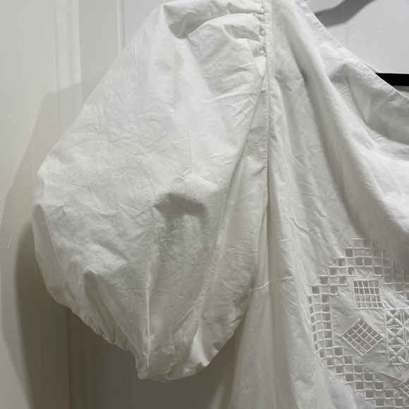 RHODE Martina white eyelet off shoulder mini dress size S - Picture 7 of 10